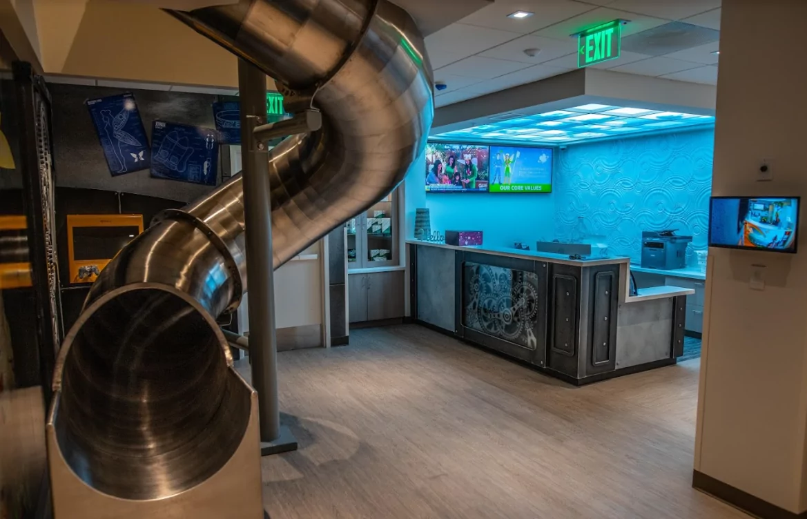 Esco office parent and teen lounge 2 Slide in Children's Waiting Room - The Super Dentists Office in Escondido